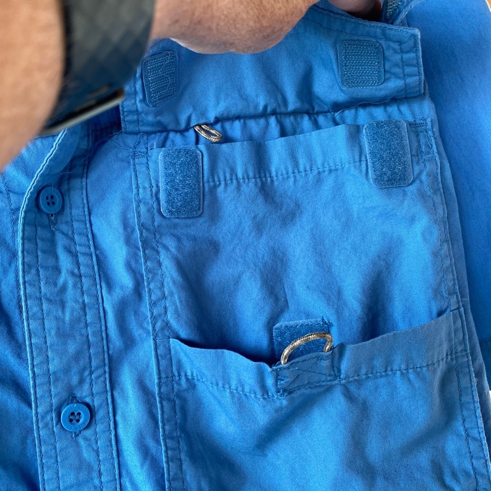 Eddie Bauer Short Sleeve Fishing Shirt XL Has ALL the Bells n Whistles - Picture 8 of 12